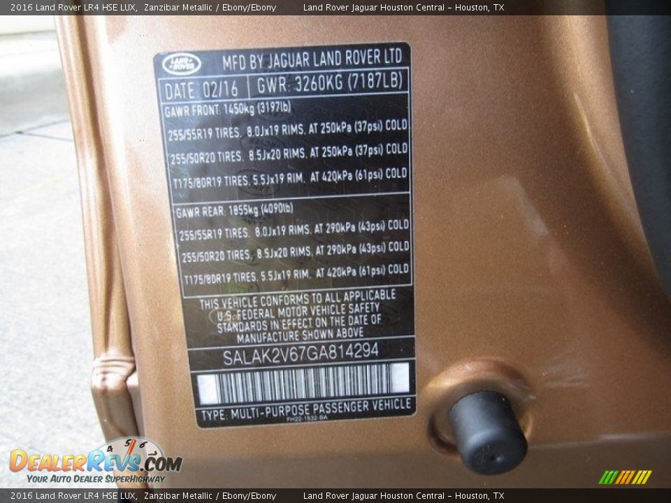 2016 Land Rover LR4 HSE LUX Zanzibar Metallic / Ebony/Ebony Photo #33