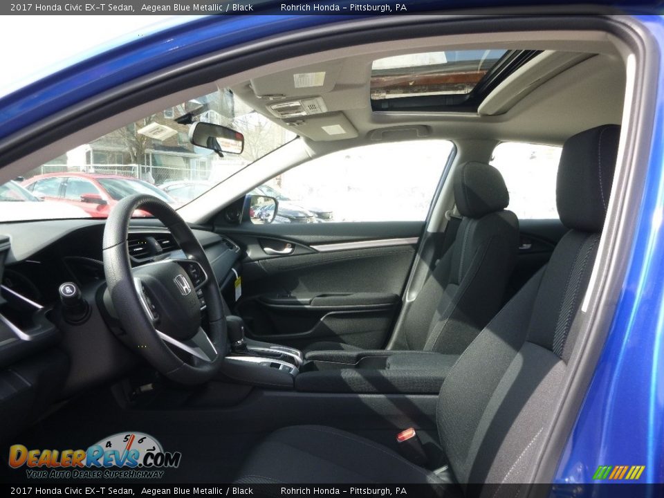 2017 Honda Civic EX-T Sedan Aegean Blue Metallic / Black Photo #6