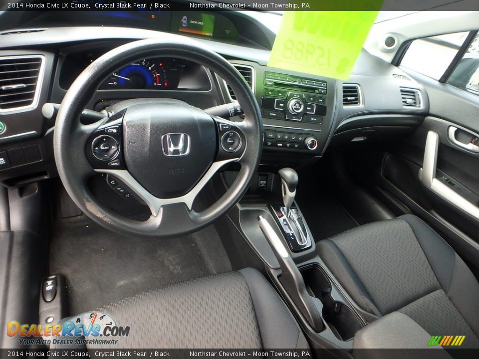 2014 Honda Civic LX Coupe Crystal Black Pearl / Black Photo #21