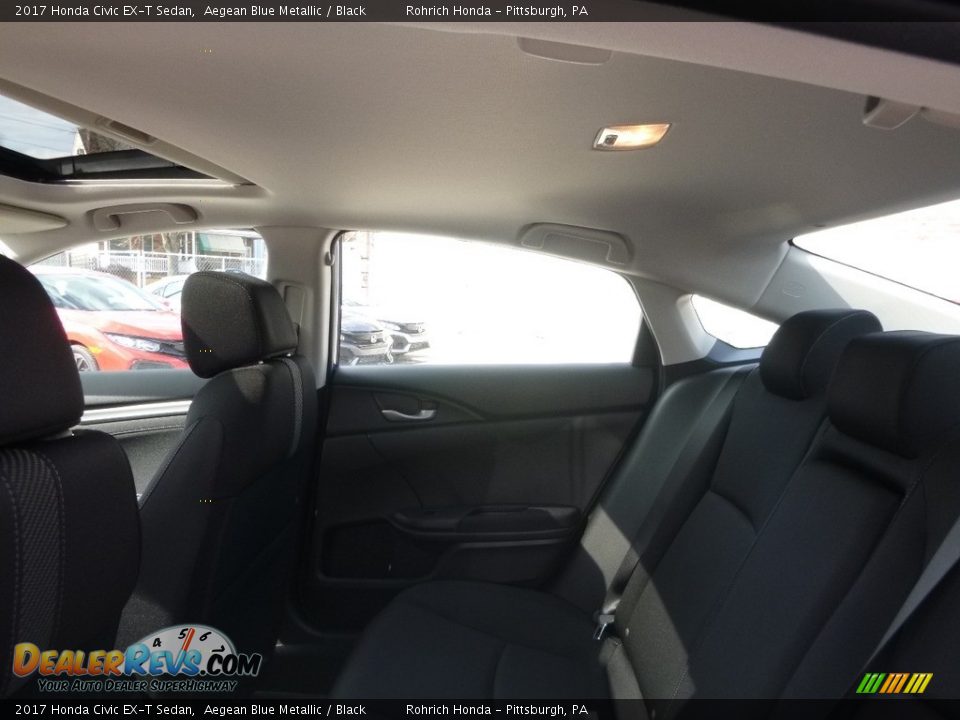 2017 Honda Civic EX-T Sedan Aegean Blue Metallic / Black Photo #7