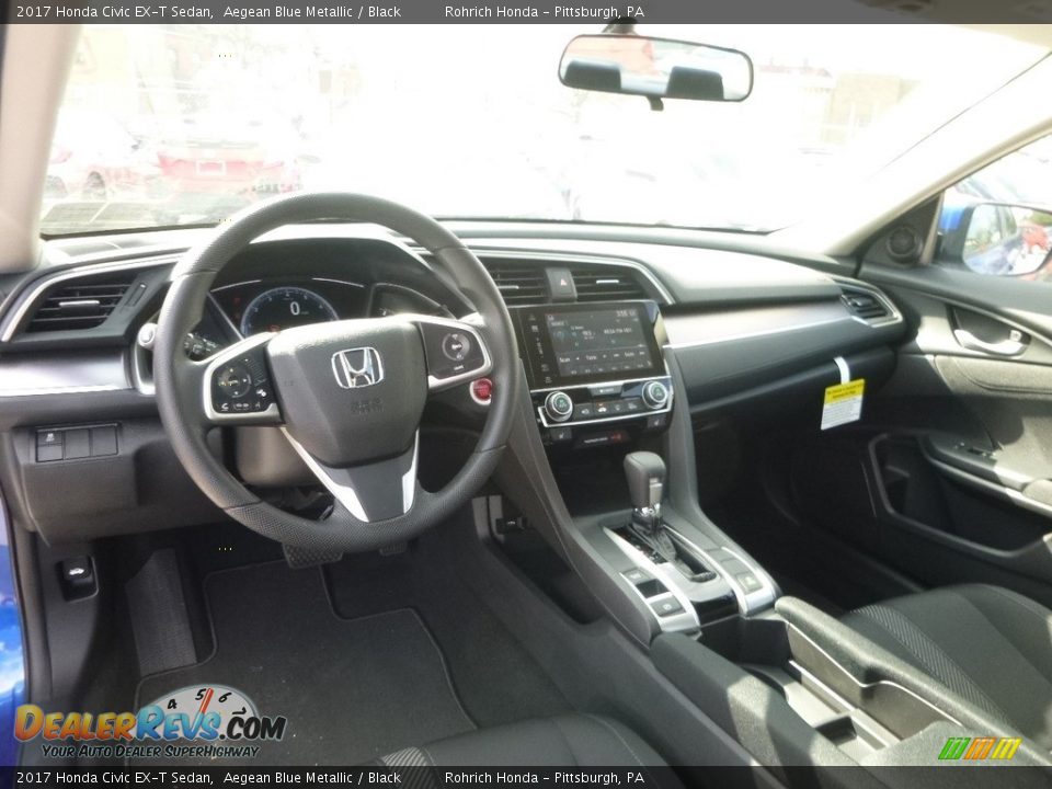 2017 Honda Civic EX-T Sedan Aegean Blue Metallic / Black Photo #8