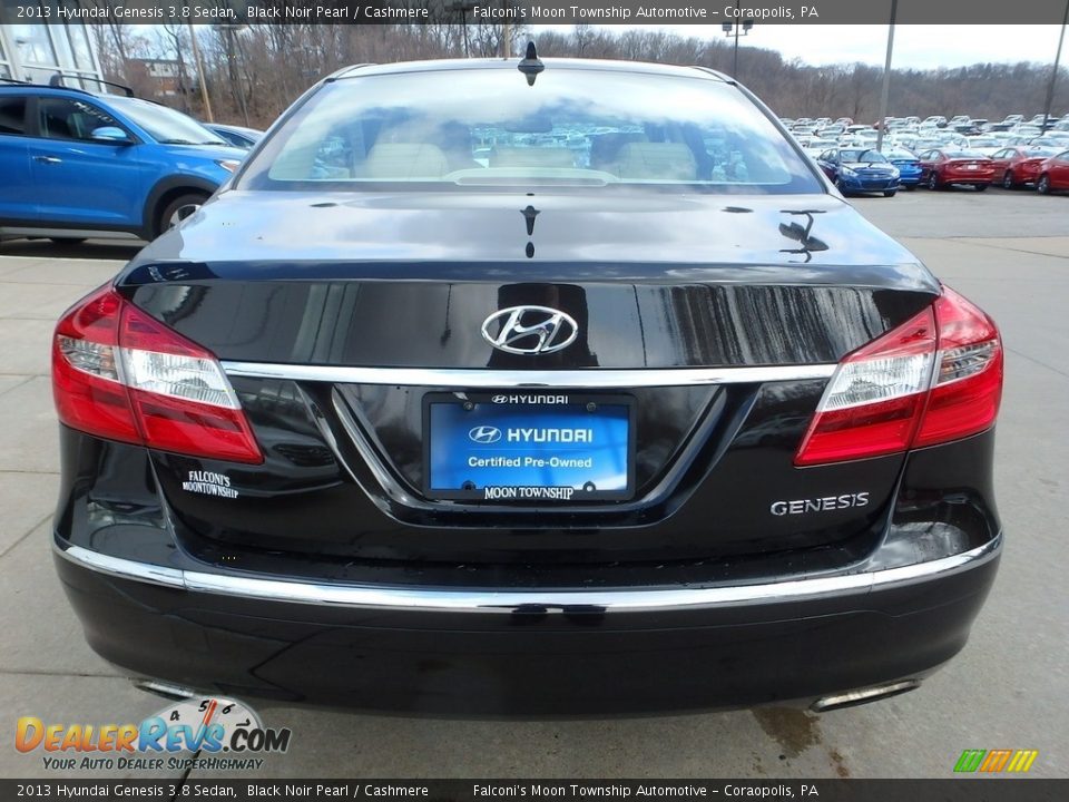 2013 Hyundai Genesis 3.8 Sedan Black Noir Pearl / Cashmere Photo #3