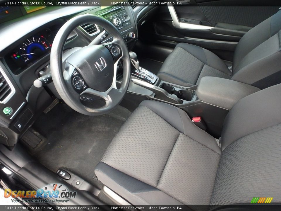 2014 Honda Civic LX Coupe Crystal Black Pearl / Black Photo #23
