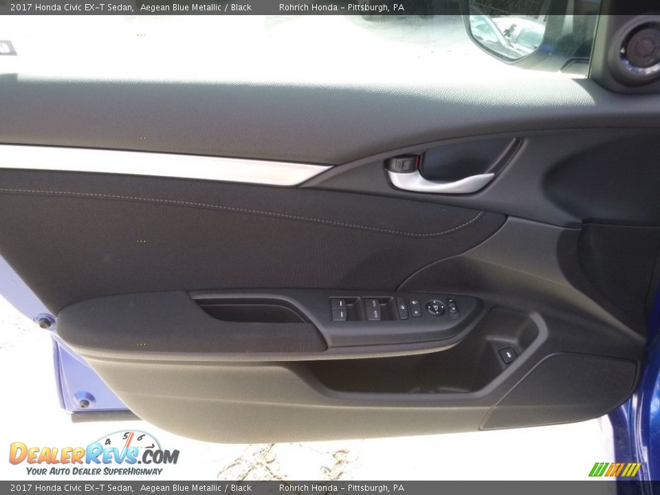 2017 Honda Civic EX-T Sedan Aegean Blue Metallic / Black Photo #9