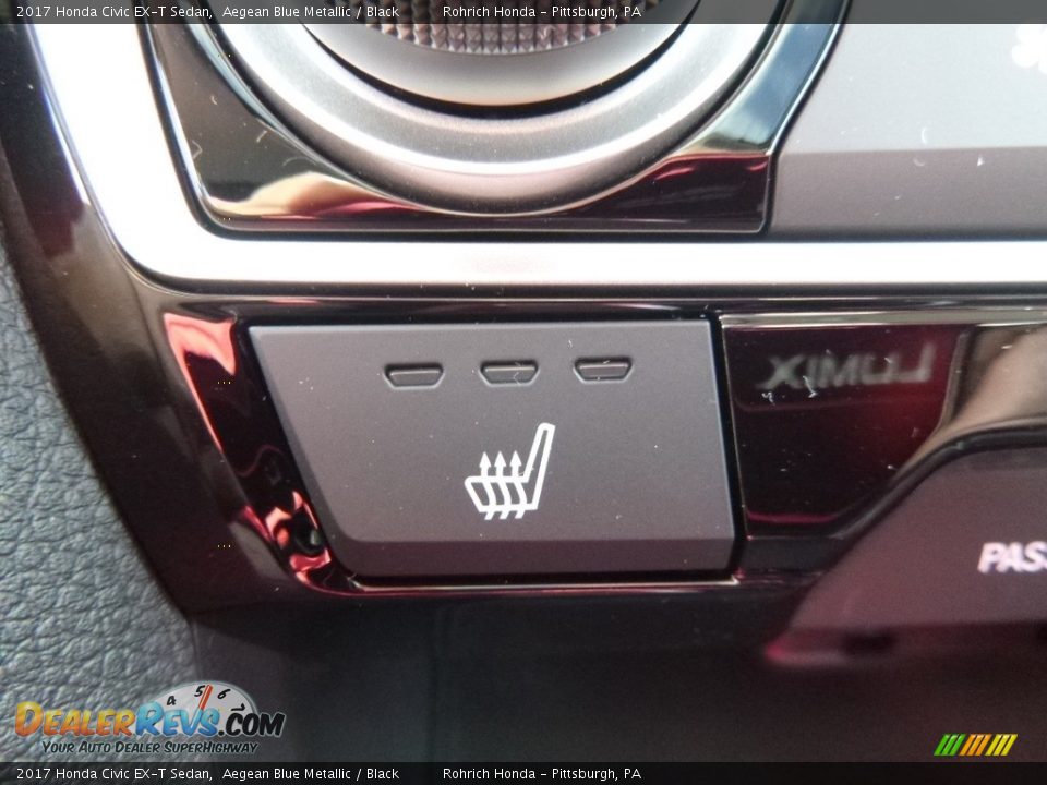 2017 Honda Civic EX-T Sedan Aegean Blue Metallic / Black Photo #13