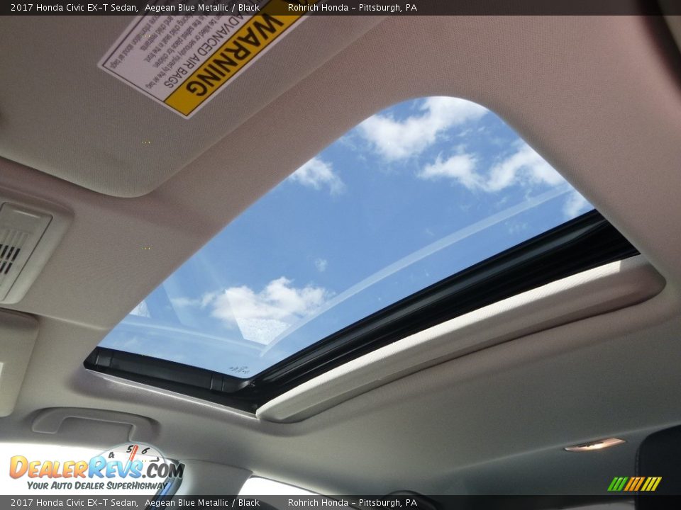 2017 Honda Civic EX-T Sedan Aegean Blue Metallic / Black Photo #14