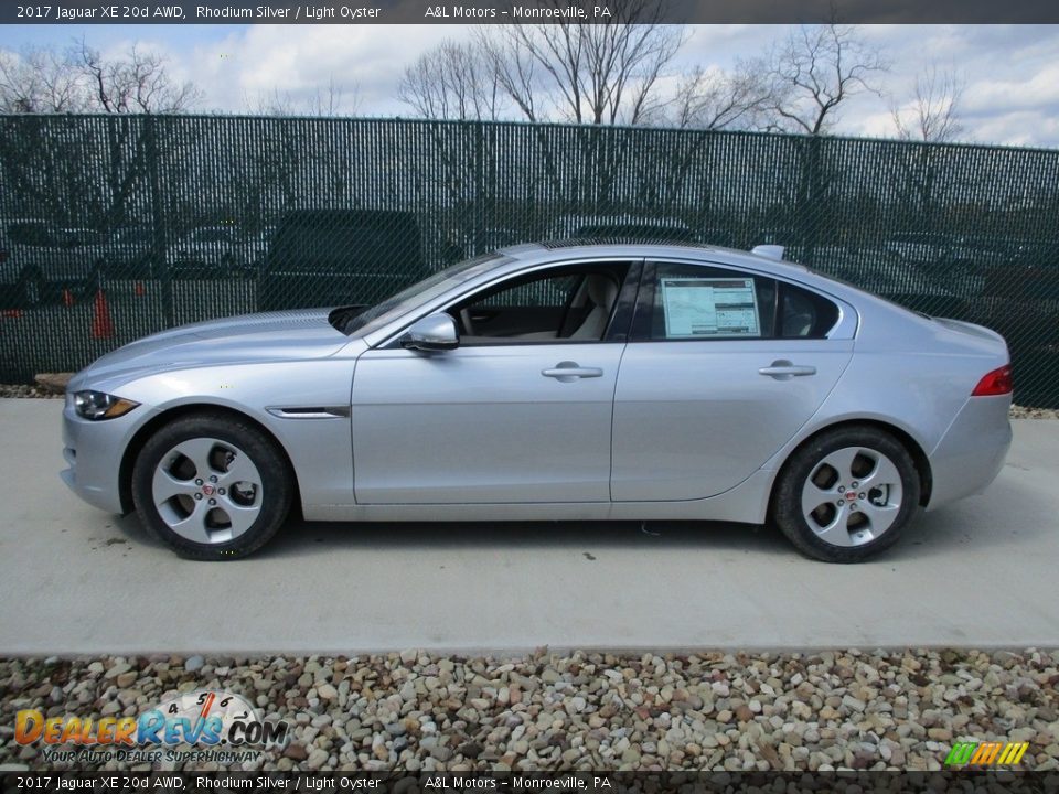 2017 Jaguar XE 20d AWD Rhodium Silver / Light Oyster Photo #9