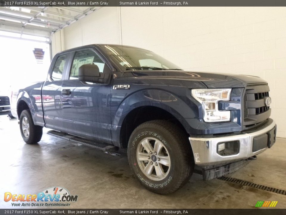 2017 Ford F150 XL SuperCab 4x4 Blue Jeans / Earth Gray Photo #1