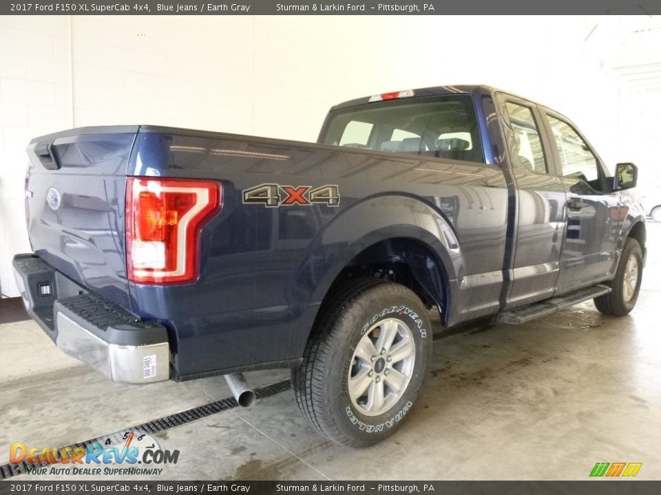 2017 Ford F150 XL SuperCab 4x4 Blue Jeans / Earth Gray Photo #2