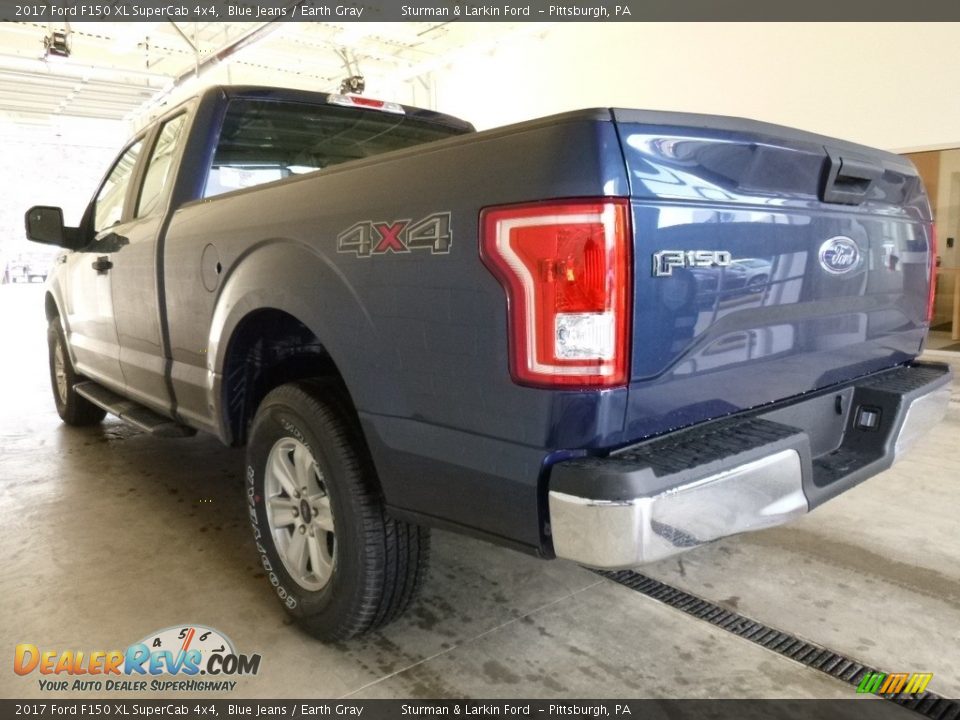 2017 Ford F150 XL SuperCab 4x4 Blue Jeans / Earth Gray Photo #3
