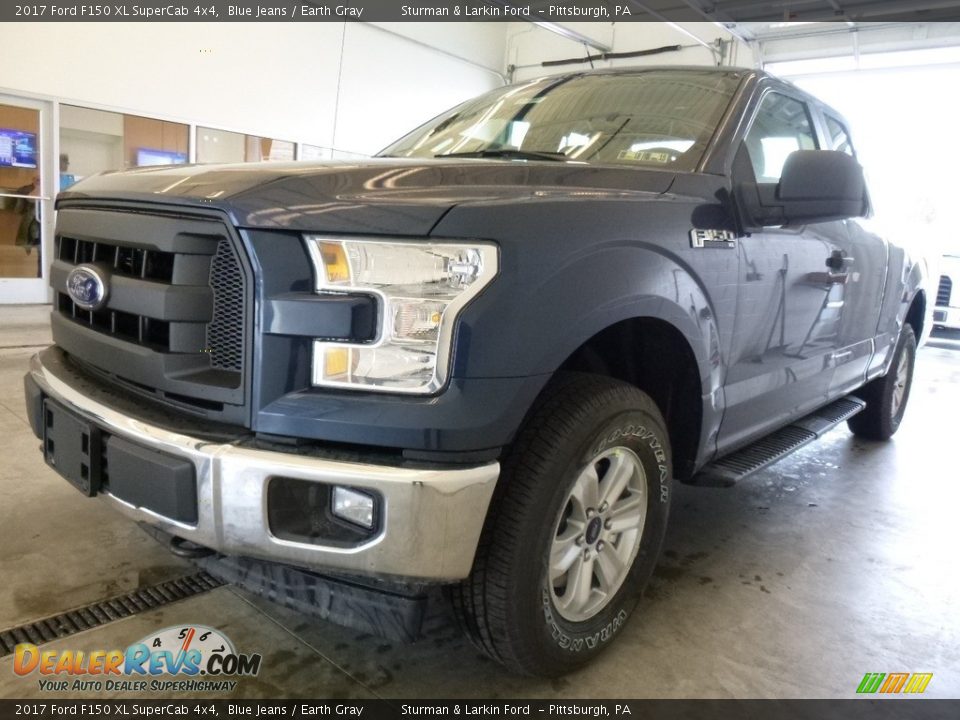 2017 Ford F150 XL SuperCab 4x4 Blue Jeans / Earth Gray Photo #4