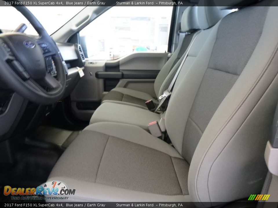 2017 Ford F150 XL SuperCab 4x4 Blue Jeans / Earth Gray Photo #6