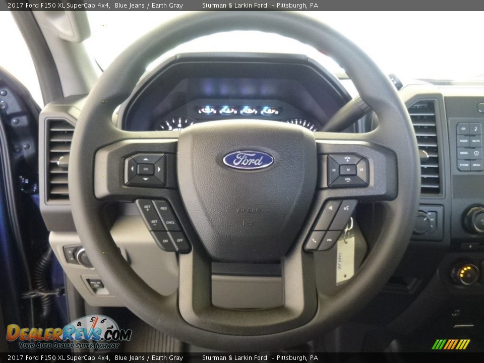 2017 Ford F150 XL SuperCab 4x4 Blue Jeans / Earth Gray Photo #12