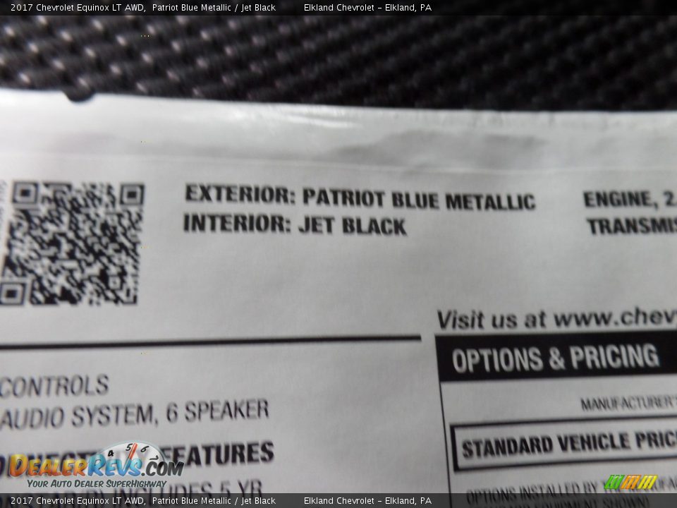 2017 Chevrolet Equinox LT AWD Patriot Blue Metallic / Jet Black Photo #21