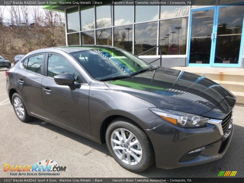 2017 Mazda MAZDA3 Sport 4 Door Machine Gray Metallic / Black Photo #3