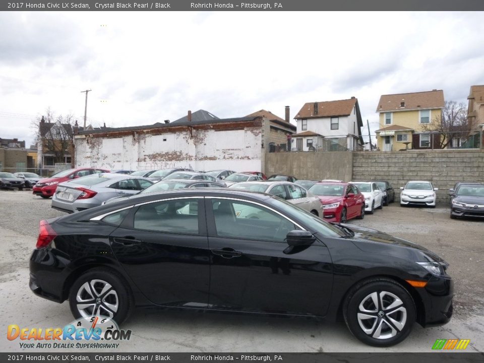 2017 Honda Civic LX Sedan Crystal Black Pearl / Black Photo #2