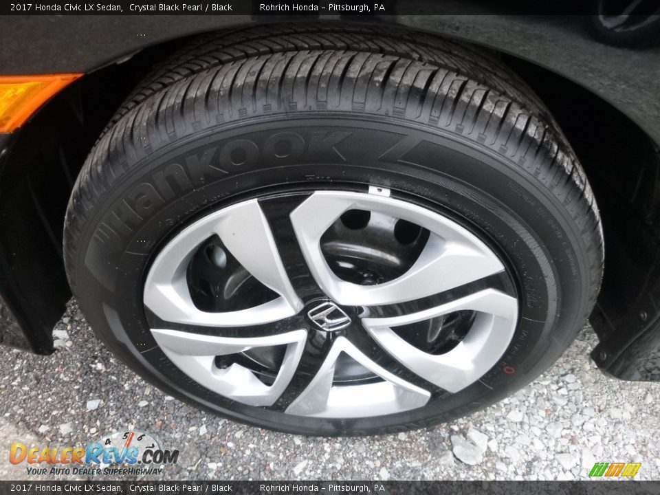 2017 Honda Civic LX Sedan Crystal Black Pearl / Black Photo #5