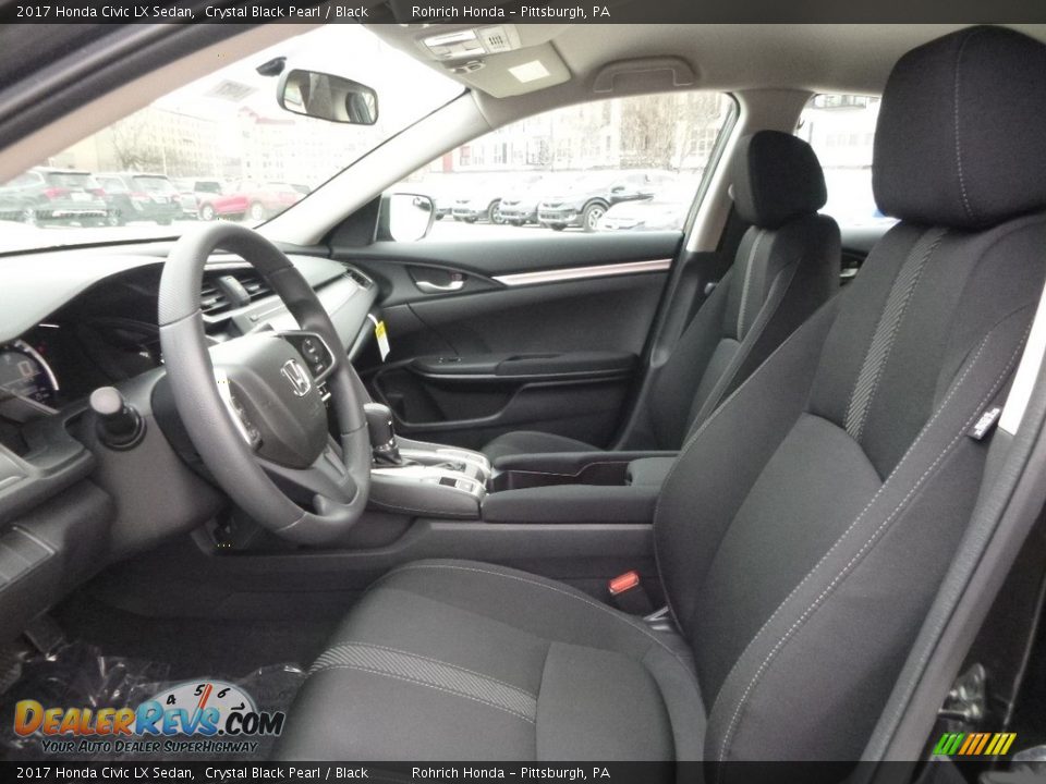 2017 Honda Civic LX Sedan Crystal Black Pearl / Black Photo #6