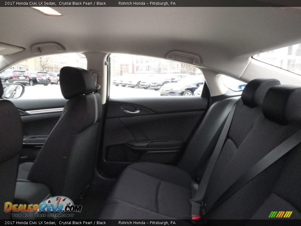 2017 Honda Civic LX Sedan Crystal Black Pearl / Black Photo #7