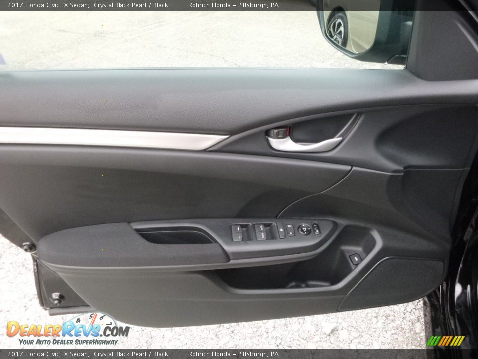 2017 Honda Civic LX Sedan Crystal Black Pearl / Black Photo #9