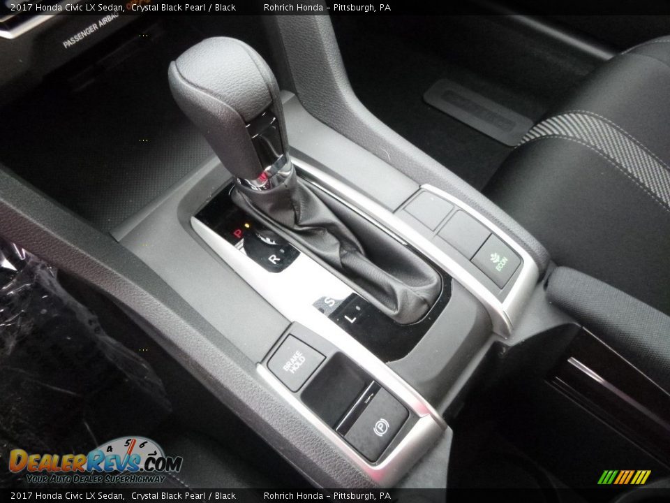 2017 Honda Civic LX Sedan Crystal Black Pearl / Black Photo #12