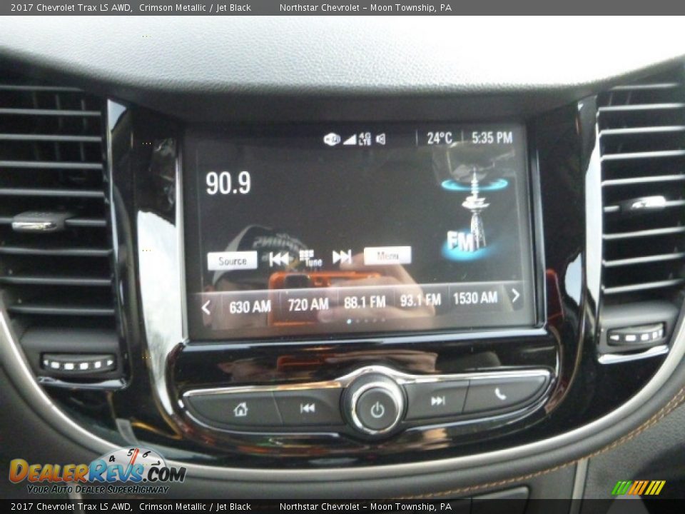 2017 Chevrolet Trax LS AWD Crimson Metallic / Jet Black Photo #17