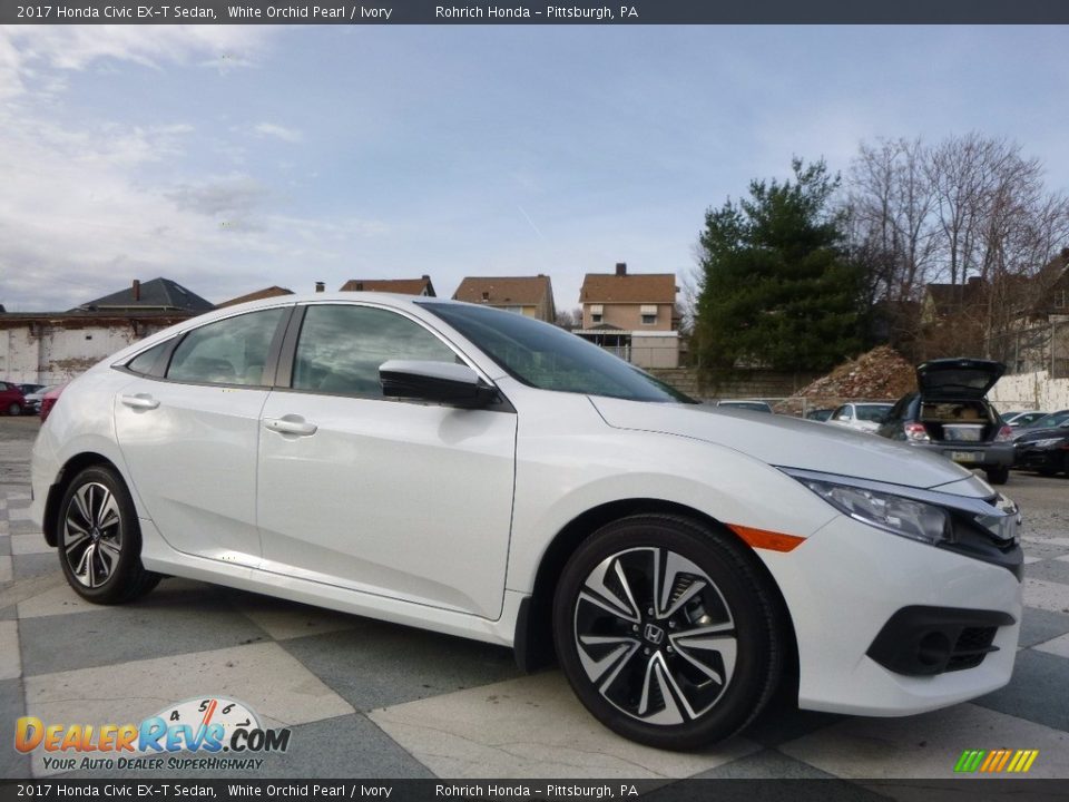 2017 Honda Civic EX-T Sedan White Orchid Pearl / Ivory Photo #1