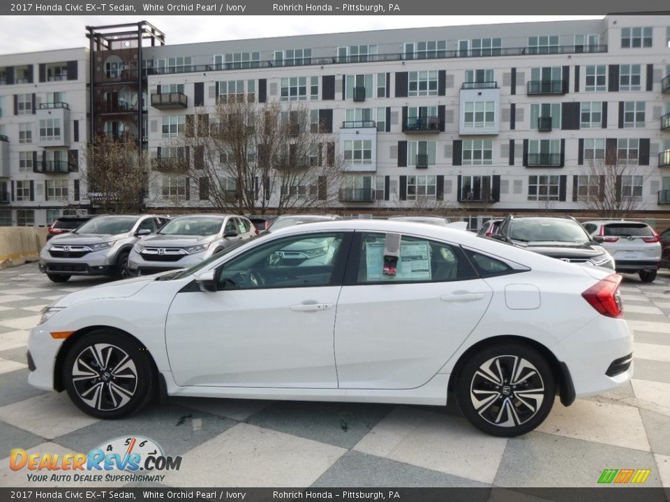 2017 Honda Civic EX-T Sedan White Orchid Pearl / Ivory Photo #3
