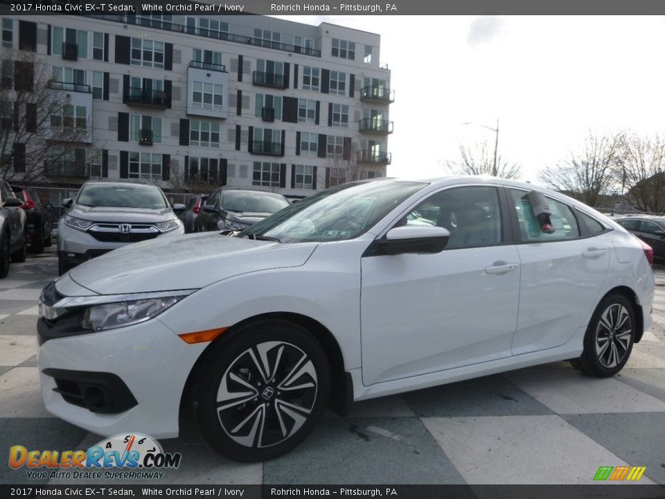 2017 Honda Civic EX-T Sedan White Orchid Pearl / Ivory Photo #4