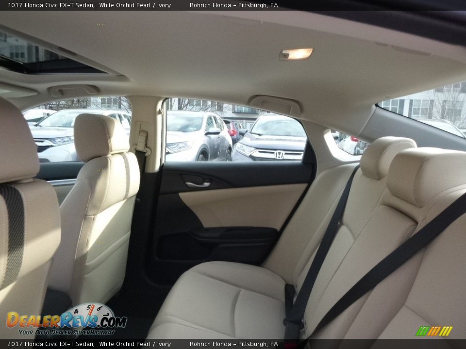 2017 Honda Civic EX-T Sedan White Orchid Pearl / Ivory Photo #7