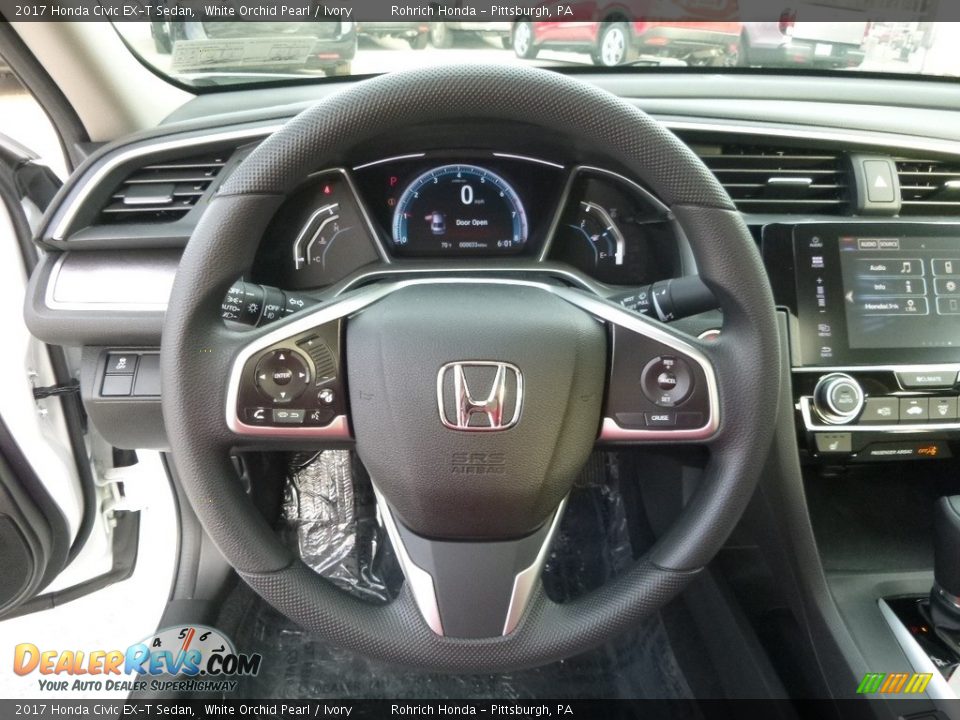 2017 Honda Civic EX-T Sedan White Orchid Pearl / Ivory Photo #12