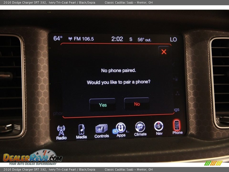 2016 Dodge Charger SRT 392 Ivory Tri-Coat Pearl / Black/Sepia Photo #17