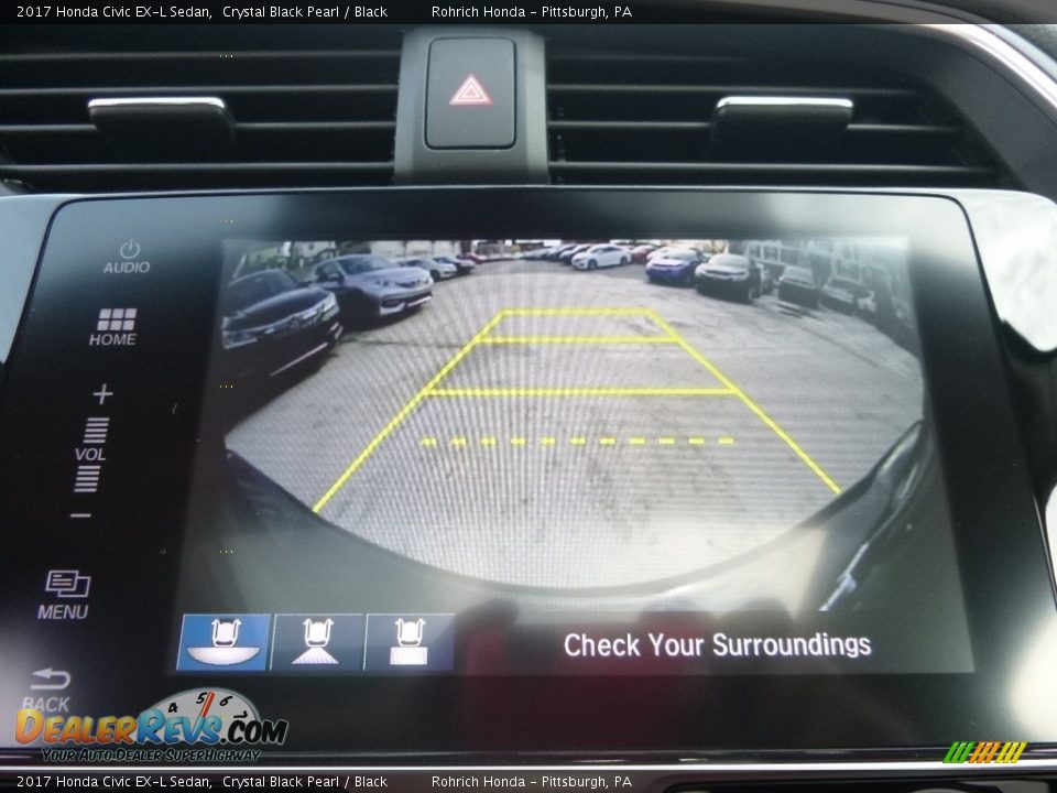 2017 Honda Civic EX-L Sedan Crystal Black Pearl / Black Photo #13