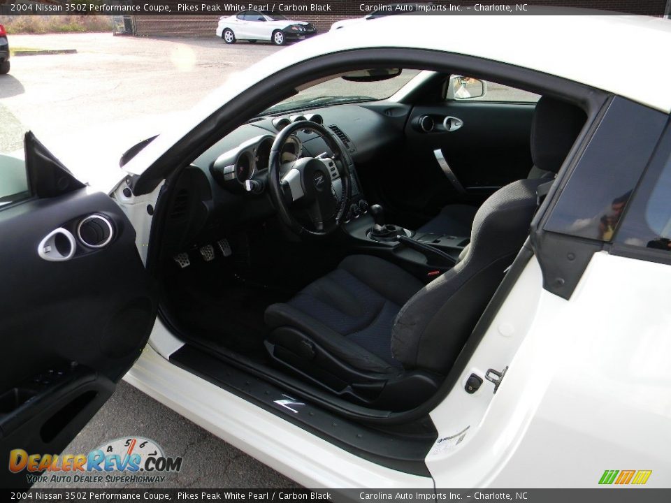 2004 Nissan 350Z Performance Coupe Pikes Peak White Pearl / Carbon Black Photo #17