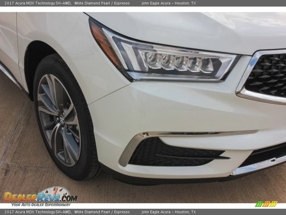 2017 Acura MDX Technology SH-AWD White Diamond Pearl / Espresso Photo #10