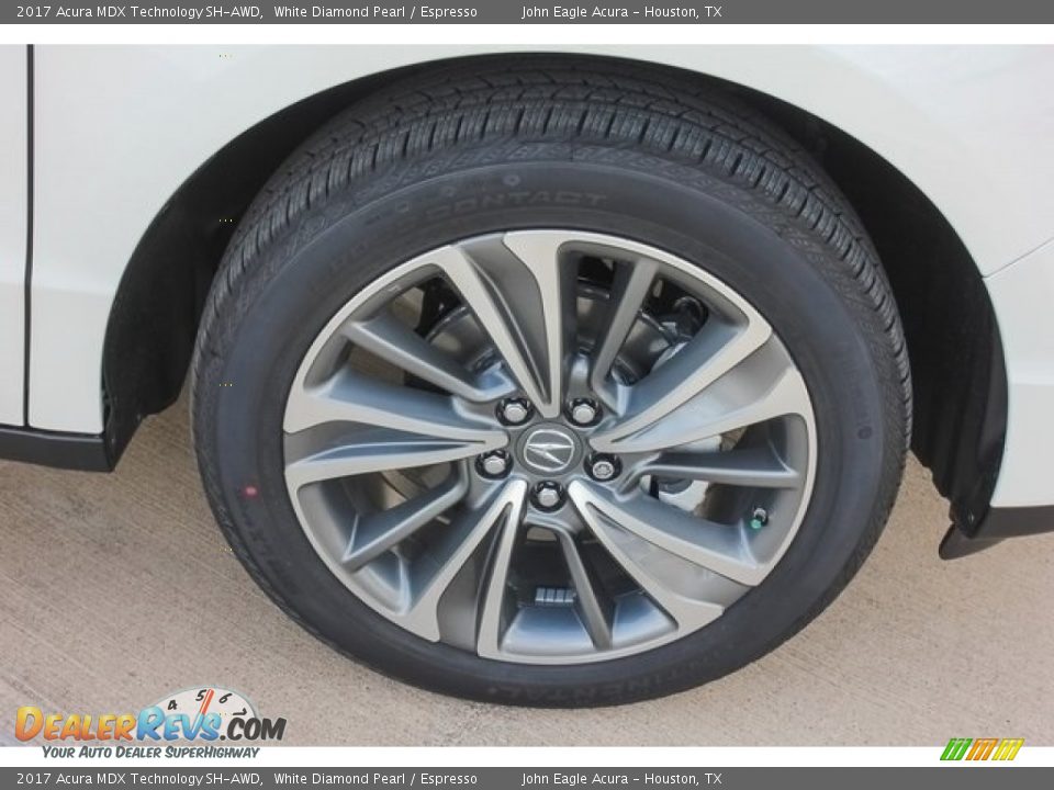 2017 Acura MDX Technology SH-AWD White Diamond Pearl / Espresso Photo #11