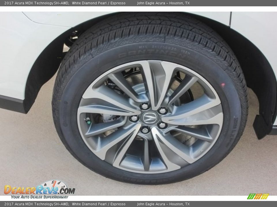 2017 Acura MDX Technology SH-AWD White Diamond Pearl / Espresso Photo #12