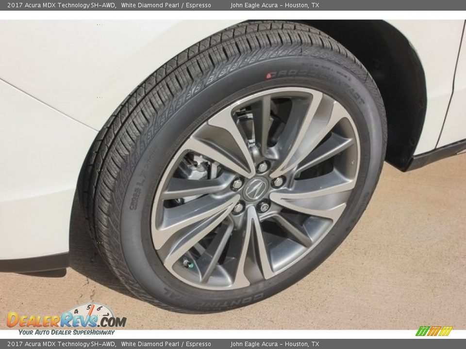 2017 Acura MDX Technology SH-AWD White Diamond Pearl / Espresso Photo #14
