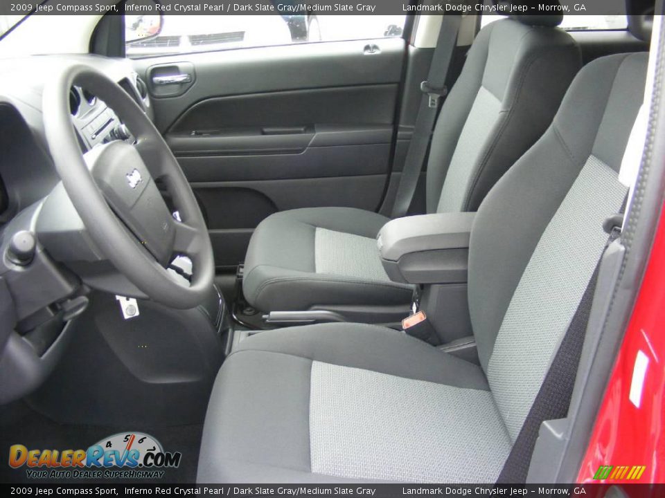 2009 Jeep Compass Sport Inferno Red Crystal Pearl / Dark Slate Gray/Medium Slate Gray Photo #5
