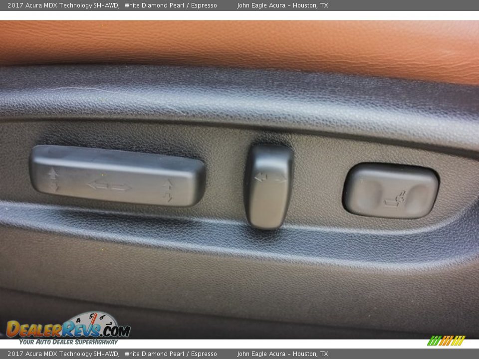 2017 Acura MDX Technology SH-AWD White Diamond Pearl / Espresso Photo #16