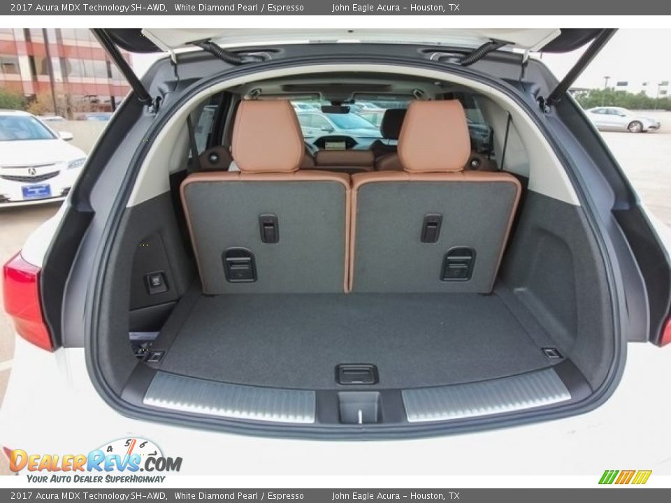 2017 Acura MDX Technology SH-AWD White Diamond Pearl / Espresso Photo #21