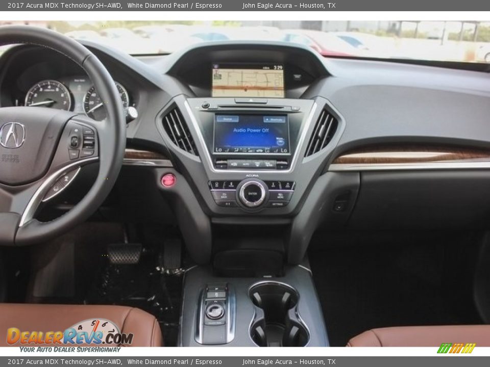 2017 Acura MDX Technology SH-AWD White Diamond Pearl / Espresso Photo #33