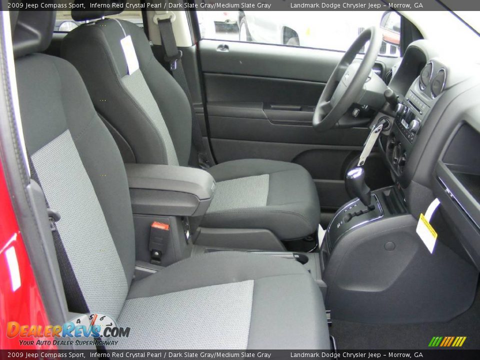 2009 Jeep Compass Sport Inferno Red Crystal Pearl / Dark Slate Gray/Medium Slate Gray Photo #9