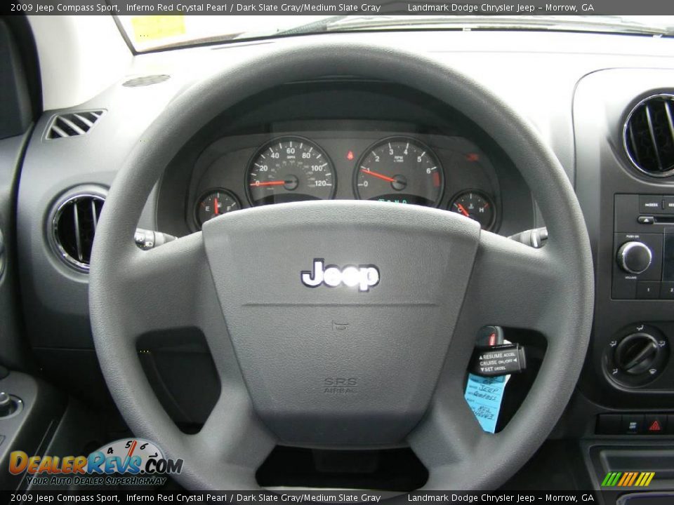 2009 Jeep Compass Sport Inferno Red Crystal Pearl / Dark Slate Gray/Medium Slate Gray Photo #11