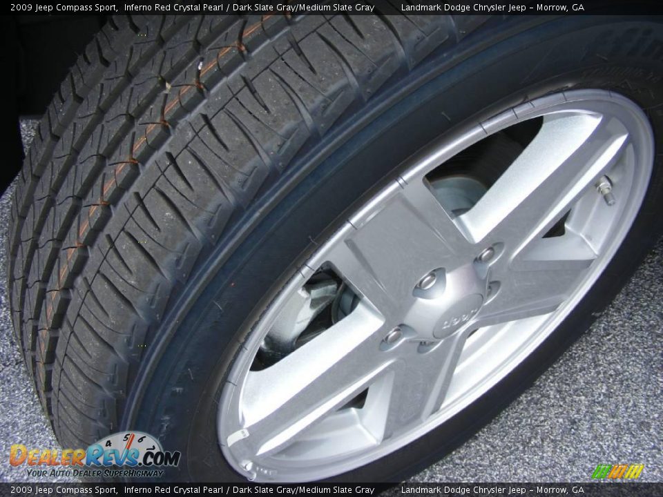 2009 Jeep Compass Sport Inferno Red Crystal Pearl / Dark Slate Gray/Medium Slate Gray Photo #13