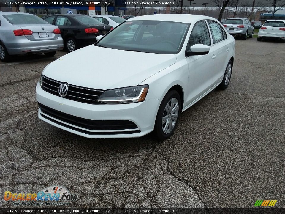 2017 Volkswagen Jetta S Pure White / Black/Palladium Gray Photo #1