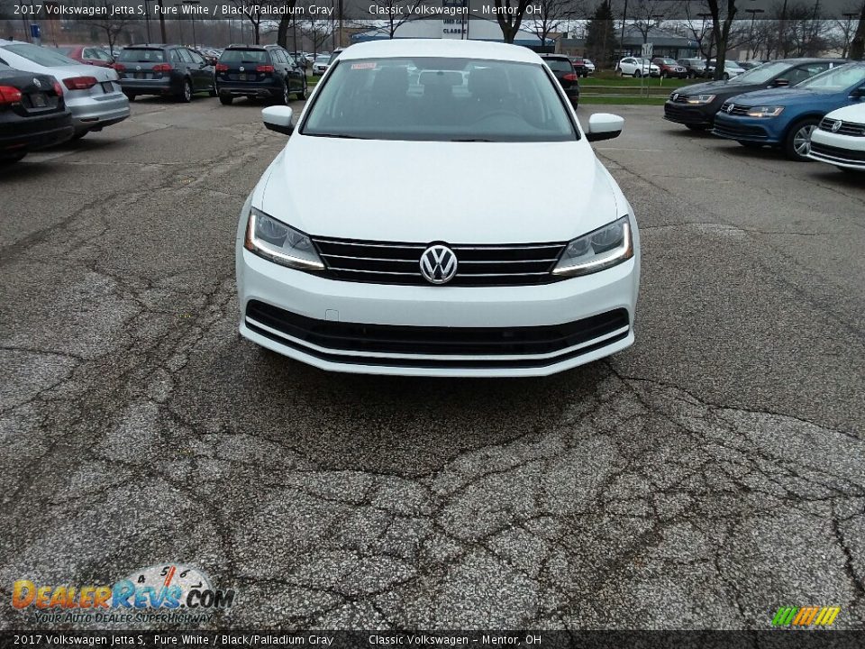 2017 Volkswagen Jetta S Pure White / Black/Palladium Gray Photo #2