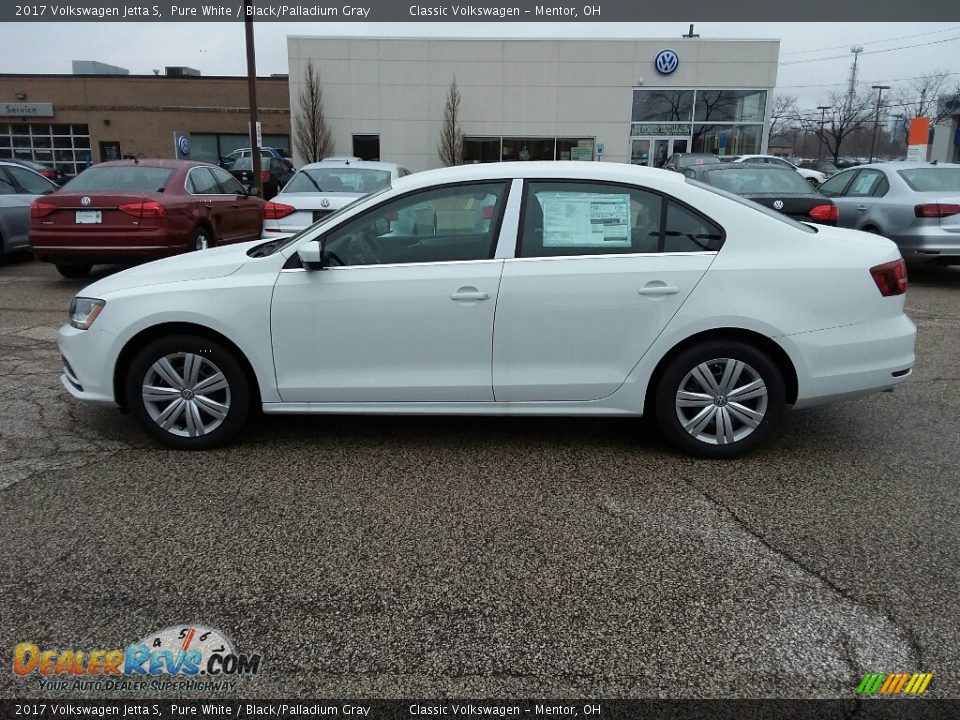 2017 Volkswagen Jetta S Pure White / Black/Palladium Gray Photo #3