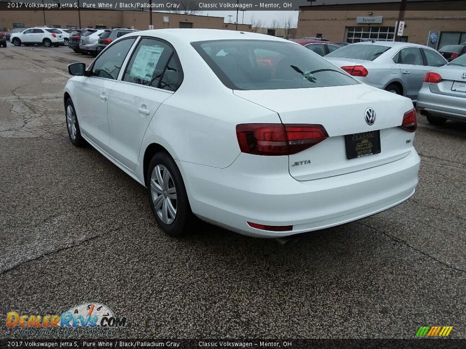 2017 Volkswagen Jetta S Pure White / Black/Palladium Gray Photo #4