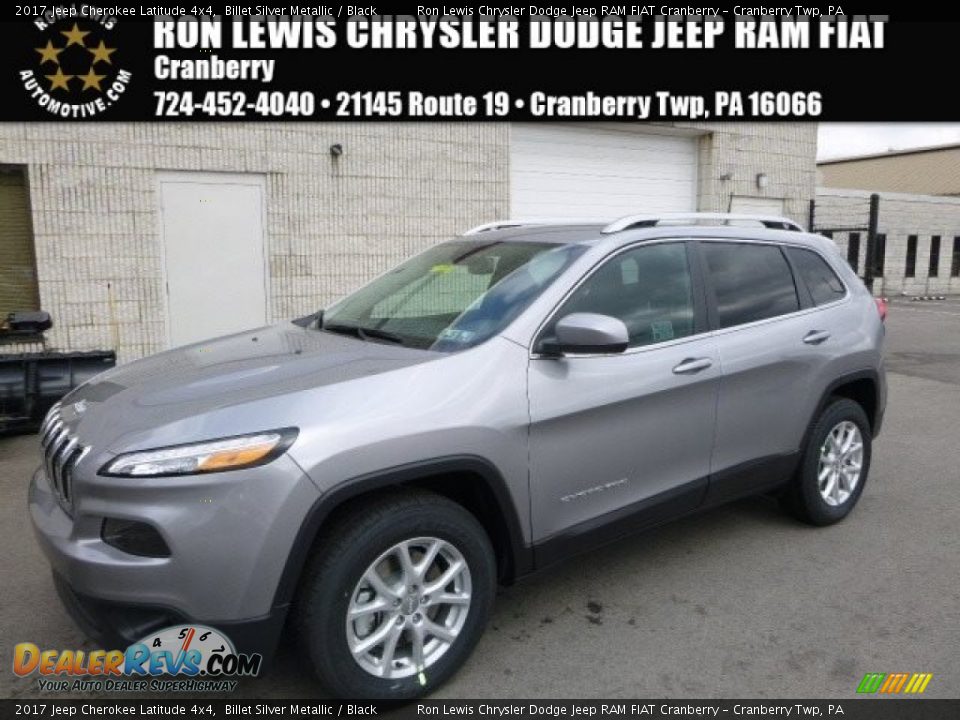 2017 Jeep Cherokee Latitude 4x4 Billet Silver Metallic / Black Photo #1